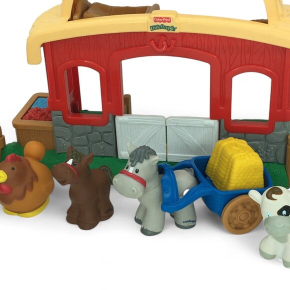 Fisher Price Little People Animal Sound Stable Playset Figures Fencing More 2003 - Picture 4 of 14